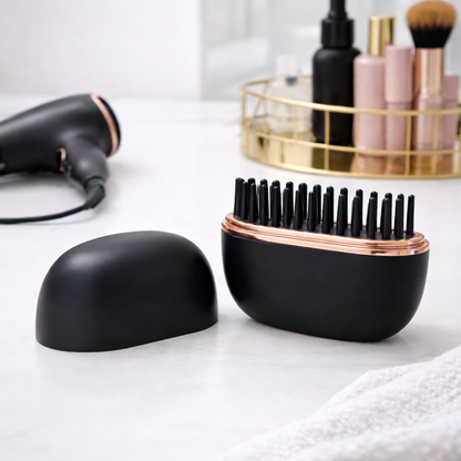 Glam Go Mini Wireless Hair Straightener Comb - Portable Travel Styler